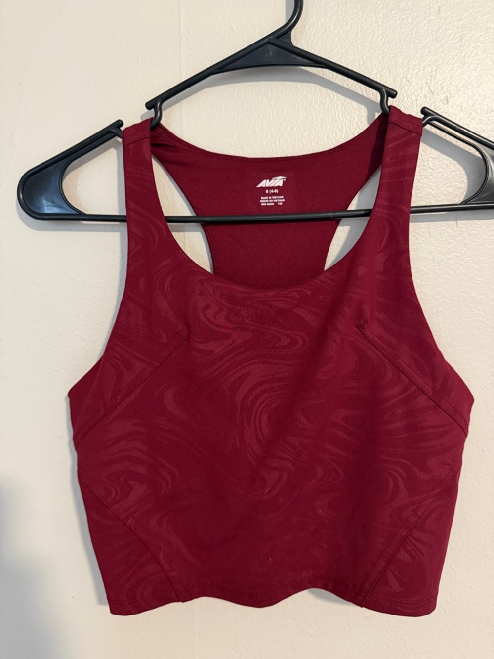 Avia Red Swirl Pattern Crop Top